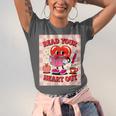 Women's Read Your Heart Out Groovy Bookish Valentine Day Women Girls Unisex Jersey T-Shirt