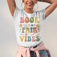Book Fair Vibes Groovy Retro School Reading Nostalgic Unisex Jersey T-Shirt Book Fair Vibes Groovy Retro School Reading Nostalgic Unisex Jersey T-Shirt