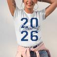 Class Of 2026 Graduation Varsity Navy Blue Letters Premium Tri-Blend Unisex Jersey T-Shirt
