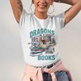 Easily Distracted By Dragons And Books Bookworm Unisex Jersey T-Shirt