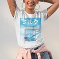 Frutiger Aero Aesthetic Tech Kawaii Milk Underwater Fishes Raglan Baseball Tee Unisex Jersey T-Shirt Frutiger Aero Aesthetic Tech Kawaii Milk Underwater Fishes Raglan Baseball Tee Unisex Jersey T-Shirt