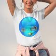 Frutiger Aero Aesthetic Tech Orb Fishes Raglan Baseball Tee Unisex Jersey T-Shirt