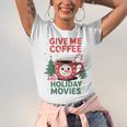Give Me Coffee And Holiday Movies Introvert Christmas Unisex Jersey T-Shirt