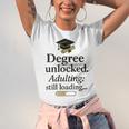 Graduation 2025 Degree Unlocked Adulting Still Loading Unisex Jersey T-Shirt