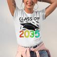Graduation Class Of 2035 Hand Prints Space Pre-K -12th Grade Unisex Jersey T-Shirt