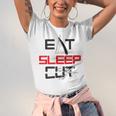 Haircutter Barber Eat Sleep Cut Barbering Graduation Unisex Jersey T-Shirt