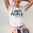 I Hate People Graffiti Introverts Meme Loner Unisex Jersey T-Shirt