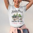 Holiday Scene Nostalgia North Pole Tree Farm Merry Christmas Unisex Jersey T-Shirt