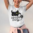 Introvert Energy Cat Love Cat Meme Unisex Jersey T-Shirt Introvert Energy Cat Love Cat Meme Unisex Jersey T-Shirt