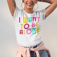 Introvert I Want To Be Alone Retro Wavy Unisex Jersey T-Shirt