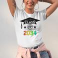 K -12th Grade Hand Prints Space Graduation Class Of 2034 Unisex Jersey T-Shirt