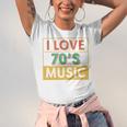 I Love 70's Music Retro Style Nostalgia Vibe 1970 70's Party Unisex Jersey T-Shirt