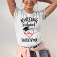 Nursing School Survivor Women Graduation RN Gift Shirt Unisex Jersey T-Shirt