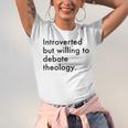 Theology Introvert Christian Conversation Starters Unisex Jersey T-Shirt