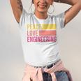 Peace Love Engineering Engineer School Graduation Retro Unisex Jersey T-Shirt