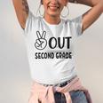 Peace Out Second Grade Last Day Of School Graduation Kids Unisex Jersey T-Shirt