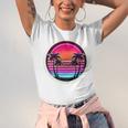 Retro 80s Synthwave Sunset & Palm Trees Retro Nostalgia 80s Unisex Jersey T-Shirt