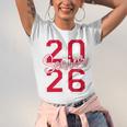 Senior 2026 Graduation Varsity Red Letters On The Back Unisex Jersey T-Shirt