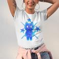 Yk2 Grunge Earthy Blue Cat With Stars Tomboy 90s Nostalgia Unisex Jersey T-Shirt Yk2 Grunge Earthy Blue Cat With Stars Tomboy 90s Nostalgia Unisex Jersey T-Shirt