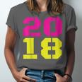 2018 Big Neon Numbers For The New Year Or Graduation Unisex Jersey T-Shirt