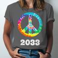 2033 Graduation Class Year Tie Dye Peace Sign Unisex Jersey T-Shirt