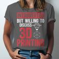 3D Printer Introvert 3D Printing Unisex Jersey T-Shirt 3D Printer Introvert 3D Printing Unisex Jersey T-Shirt
