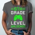 5th Grade Level Unlocked Back To School Gamer Graduation Unisex Jersey T-Shirt