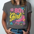 80's Girl Roller Skates Skating Eighties 1980s Nostalgia Unisex Jersey T-Shirt