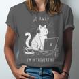 Antisocial Introvert Cat With Coffee On Computer Emo Goth Unisex Jersey T-Shirt Antisocial Introvert Cat With Coffee On Computer Emo Goth Unisex Jersey T-Shirt