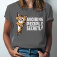 Avoiding People Secretly Cat Introvert Humor Unisex Jersey T-Shirt Avoiding People Secretly Cat Introvert Humor Unisex Jersey T-Shirt