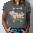 Awkward Turtle Upside Down Witty Comical Introvert Unisex Jersey T-Shirt Awkward Turtle Upside Down Witty Comical Introvert Unisex Jersey T-Shirt