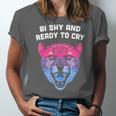 Bi Shy And Ready To Cry Bisexual Introvert Bi Pride Unisex Jersey T-Shirt Bi Shy And Ready To Cry Bisexual Introvert Bi Pride Unisex Jersey T-Shirt