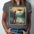 Bigfoot Sasquatch Alien Spaceship UFO Introvert Bruh Unisex Jersey T-Shirt Bigfoot Sasquatch Alien Spaceship UFO Introvert Bruh Unisex Jersey T-Shirt