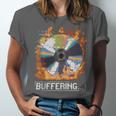 Buffering Glitched CD On Fire 2000s Nostalgia Unisex Jersey T-Shirt