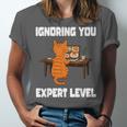 Cat Ignoring You Expert Level Orange Tabby Introvert Unisex Jersey T-Shirt Cat Ignoring You Expert Level Orange Tabby Introvert Unisex Jersey T-Shirt