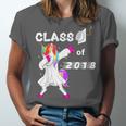 Class Of 2018 Graduation Him Her Unicorn Dabbing Shirt Unisex Jersey T-Shirt