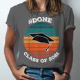 Class Of 2021 Done Senior Graduation Retro Sunset Unisex Jersey T-Shirt