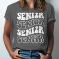 Class Of 2024 High School Senior Graduation Groovy Wave Unisex Jersey T-Shirt