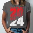Class Of 2024 High School Senior Graduation Red Sports Style Unisex Jersey T-Shirt