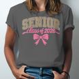 Class Of 2026 Pink Coquette Bow Senior Graduation Unisex Jersey T-Shirt