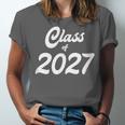 Class Of 2027 Graduation School Spirit Her Senior Class Unisex Jersey T-Shirt