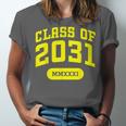 Class Of 2031 Shirts For Kindergarten Photo To Graduation Unisex Jersey T-Shirt