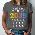 Class Of 2035 Grow With Me Checklist Graduation Unisex Jersey T-Shirt