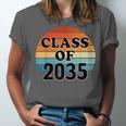 Class Of 2035 Senior Graduate Retro Graduation Unisex Jersey T-Shirt