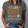 Coffee & Introvert Humor Tee Quote Cute Font Unisex Jersey T-Shirt
