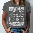 College Graduate Mom Dad Quote Graduation Party Unisex Jersey T-Shirt