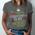 College Student Christmas Bachelors Degree Graduation Unisex Jersey T-Shirt