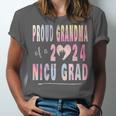 Colorful Proud Grandma 2024 NICU Graduate Baby Graduation Unisex Jersey T-Shirt