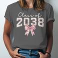 Coquette Bow Preppy Class Of 2038 Girly Girl 2038 Graduation Unisex Jersey T-Shirt