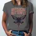 Cryptid Cryptozoology Mothman Introvert -Adults Butterfly Small Crew Neck Classic Fit Short Sleeve Polyester 100 Printed Blended Fabric Unisex Jersey T-Shirt